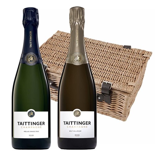 Taittinger Brut Vintage and Prelude Grand Crus Twin Hamper (2x75cl)